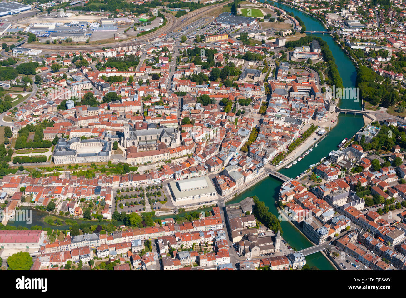 Meuse (55), ville de Verdun,  (vue aerienne)  // France, Meuse (55), Verdun town,  (aerial view) Stock Photo