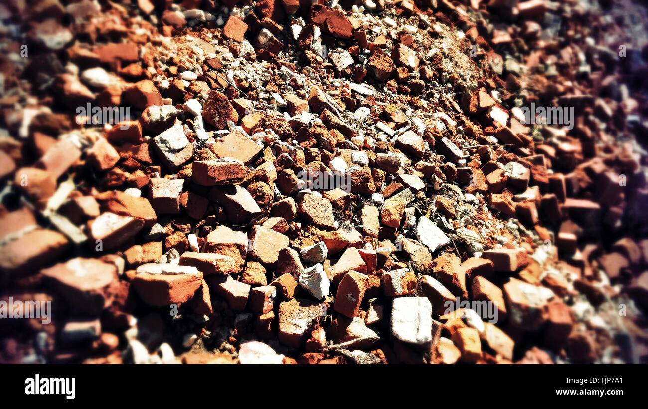 Close Up Of Rubble Stock Photo Alamy