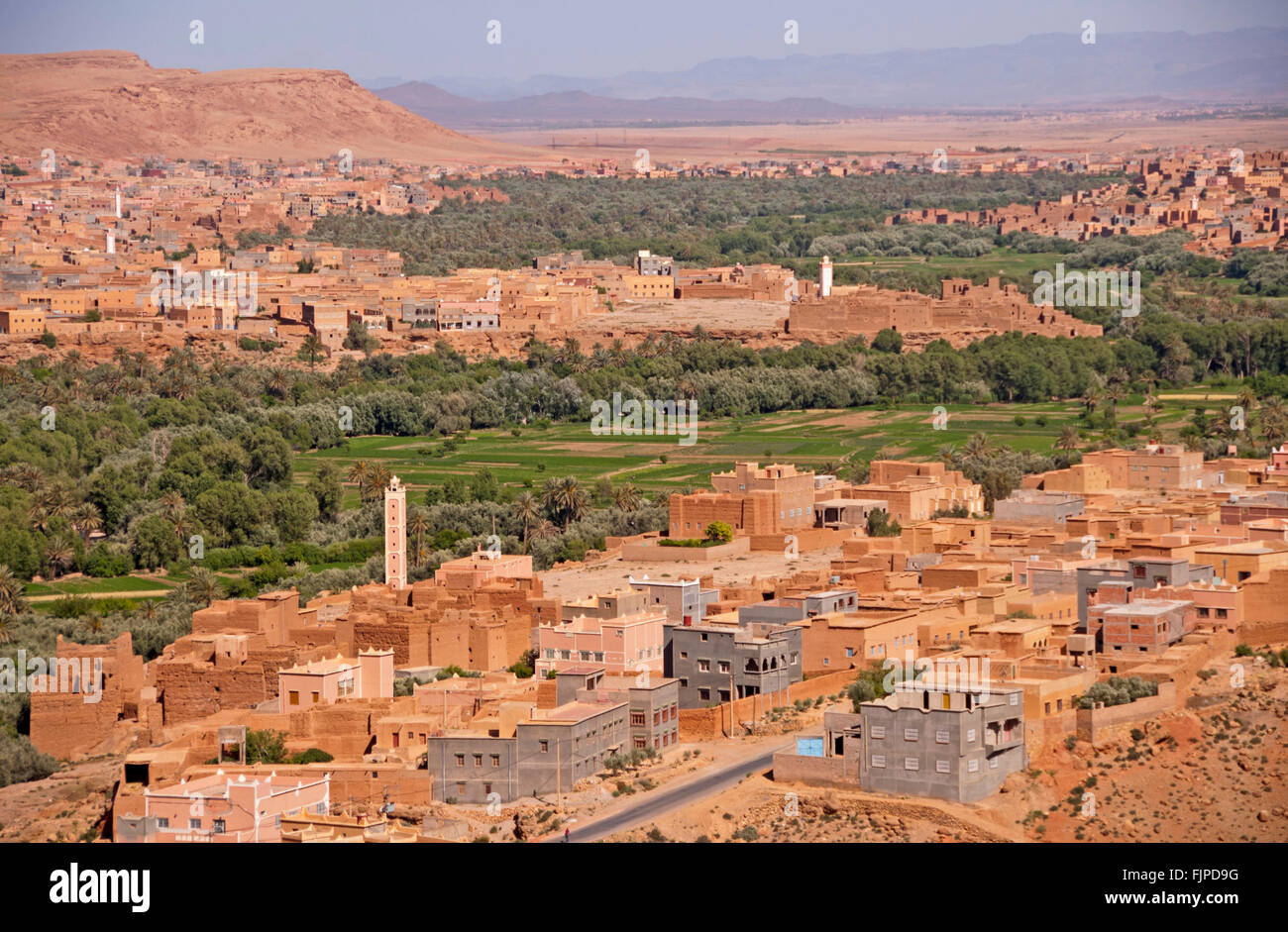 geography / travel, Morocco, Tinerhir oasis towm, city views / cityscapes, Additional-Rights-Clearance-Info-Not-Available Stock Photo
