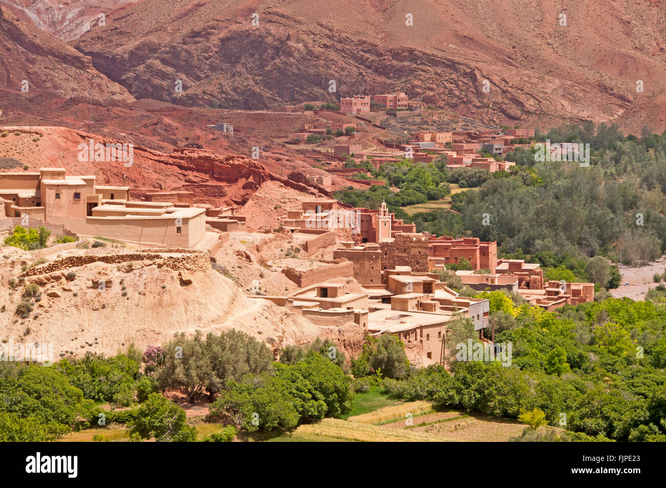 geography / travel, Morocco, Tinerhir oasis towm, city views / cityscapes, Additional-Rights-Clearance-Info-Not-Available Stock Photo