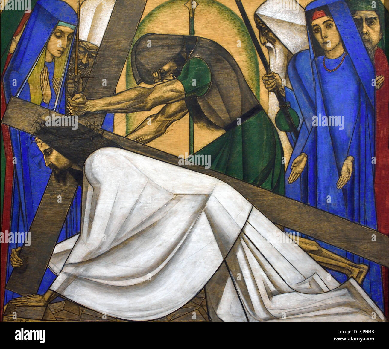 7th STATION Jesus falls again under the cross. (Detail soldier) They