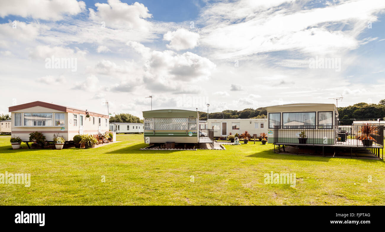 Static caravan Holiday Park in Prestatyn, North Wales, United Kingdom Stock Photo Alamy