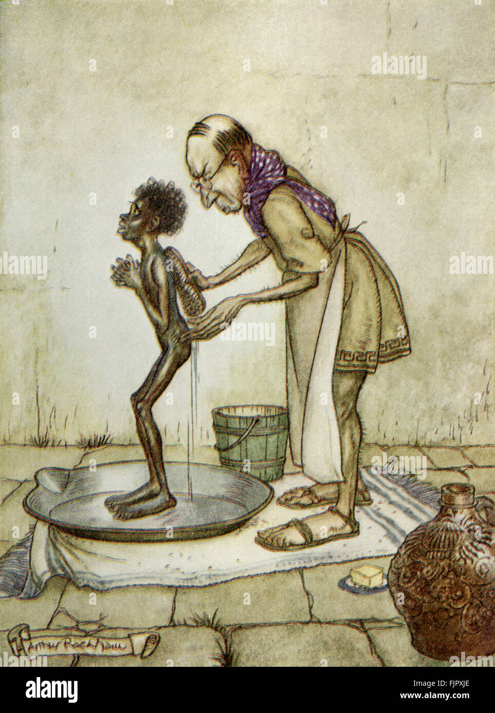 The Blackamoor. Aesop 's Fables. 1933 edition illustrated by Arthur ...