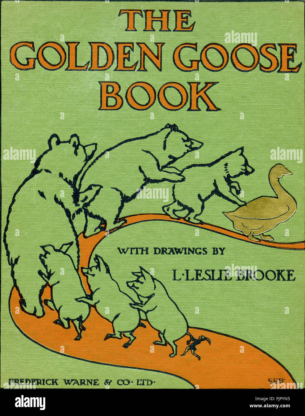 The Golden Goose Book, front cover, 1905, illustrated by Leonard Leslie