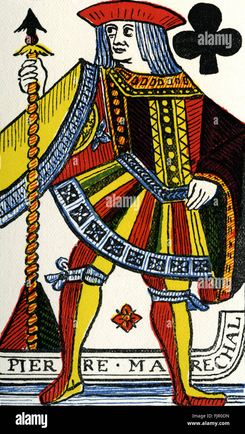 Knave / Jack of Clubs / Valet de trefles 16th century French playing