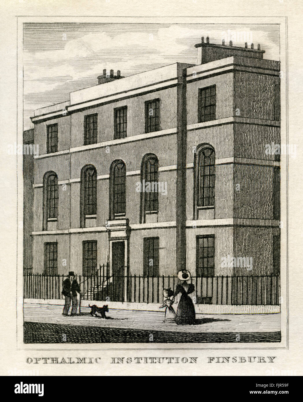 London Opthalmic Infirmary, Finsbury, London 1835. Stock Photo