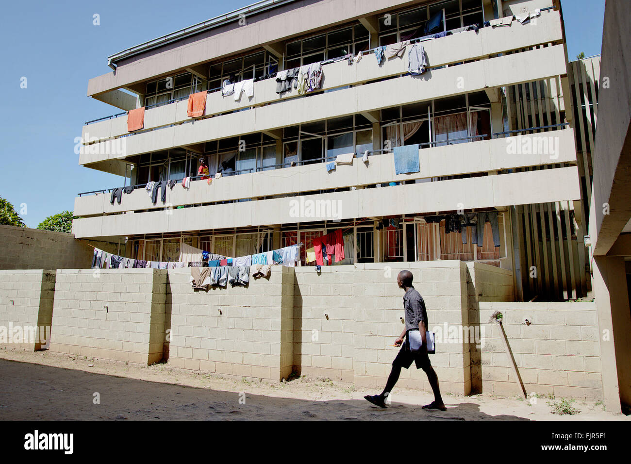 Student housing at University of Zambia (Lusaka). Stock Photo
