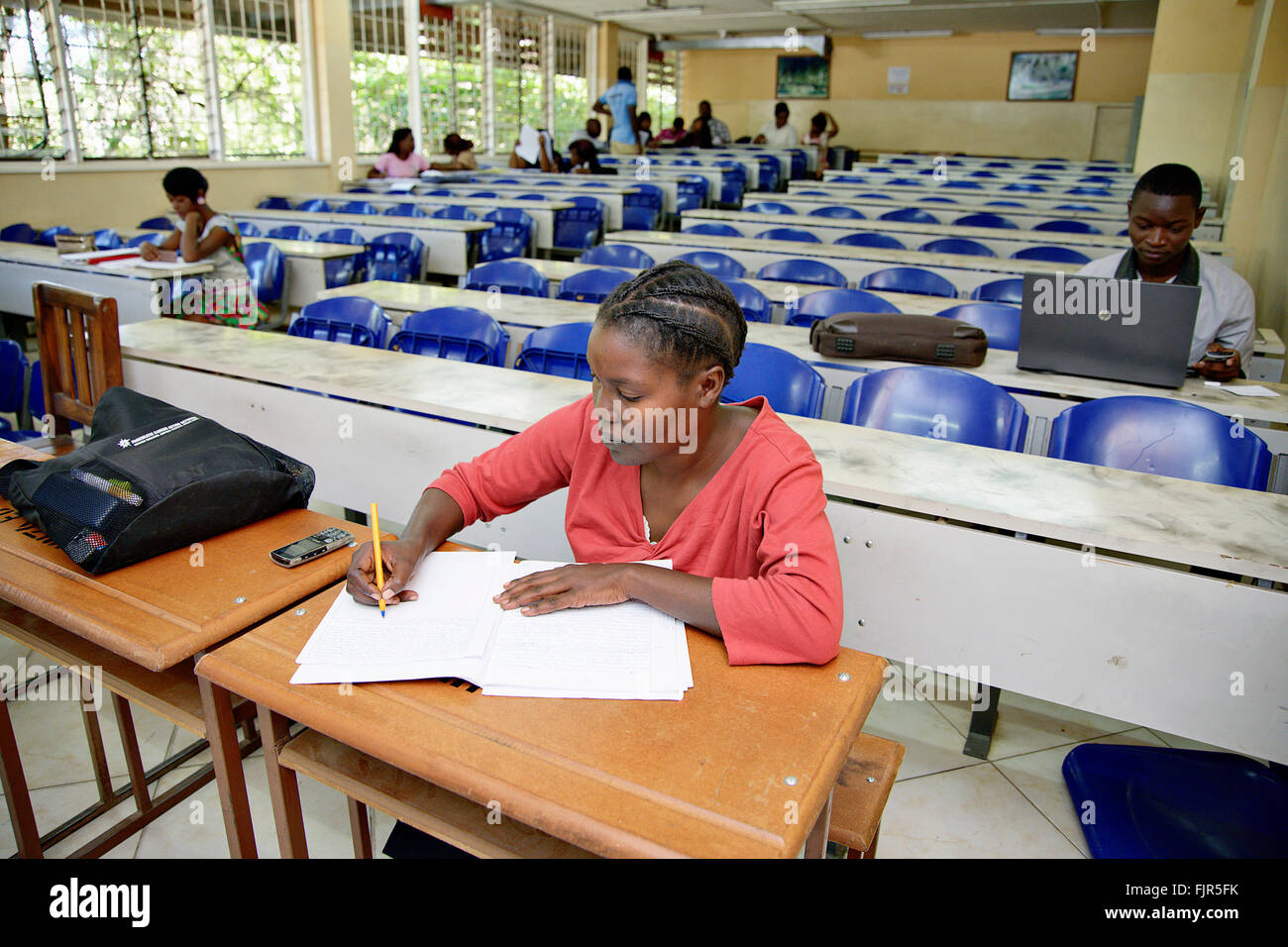 African university student at University of Zambia (Lusaka Stock Photo