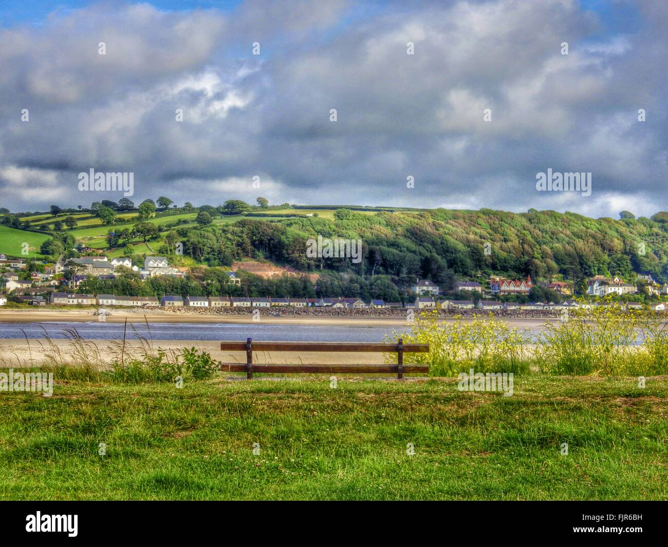 Llansteffan beach cloudy sky beach hires stock photography and images Alamy
