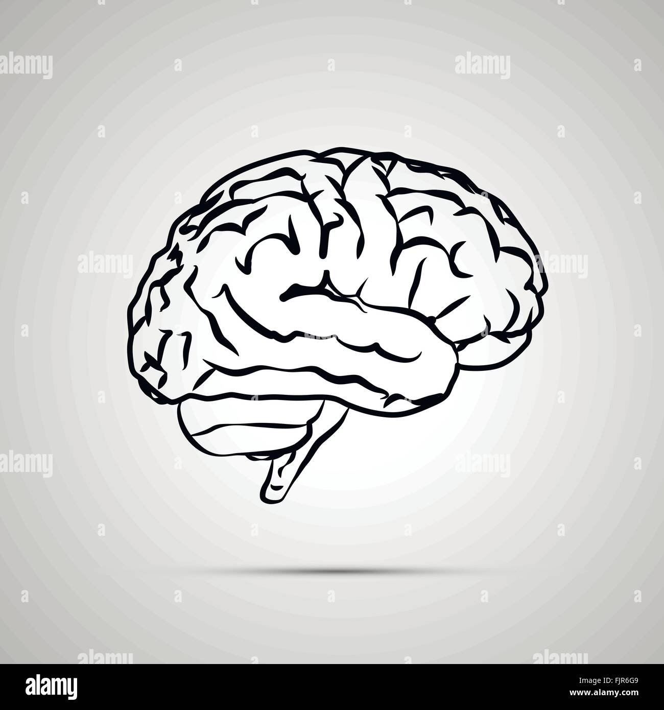 Human brain, black vector icon Stock Vector Image & Art - Alamy