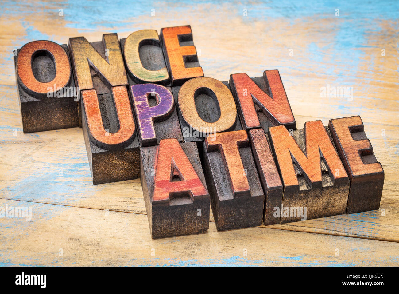 Once upon a time opening phrase storytelling concept text in