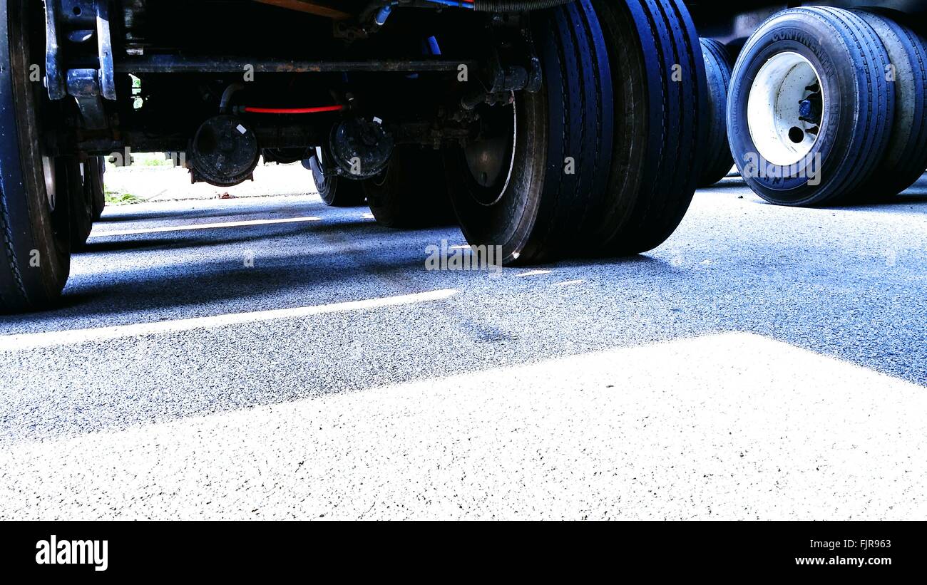 View Of Lorry Undercarriage Stock Photo