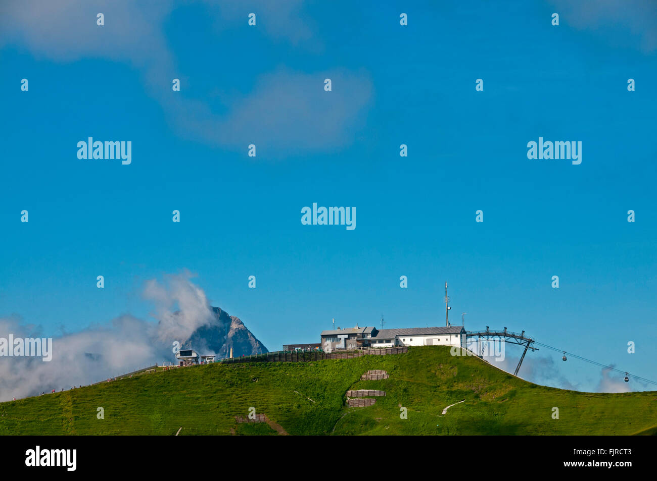 geography / travel, Germany, Bavaria, landscapes, summit station of the Kanzelwand cable railway, Additional-Rights-Clearance-Info-Not-Available Stock Photo