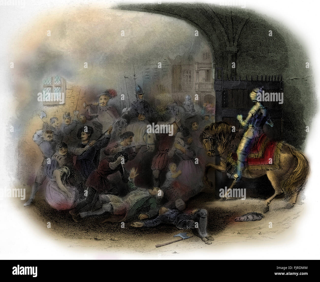 St. Bartholomews Day massacre, 1572. Stock Photo