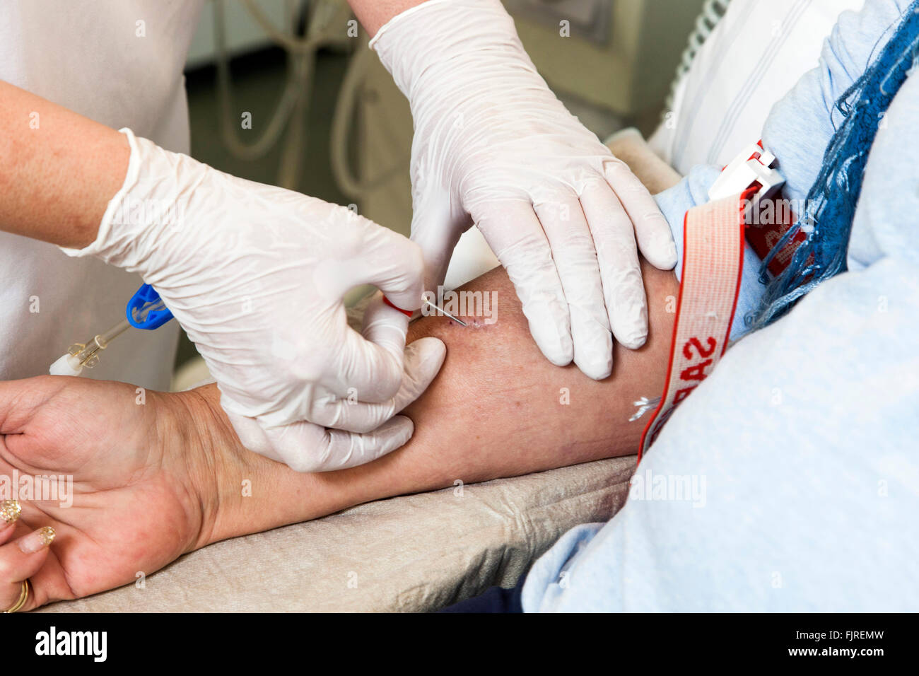 Dialysis in a hospital Stock Photo