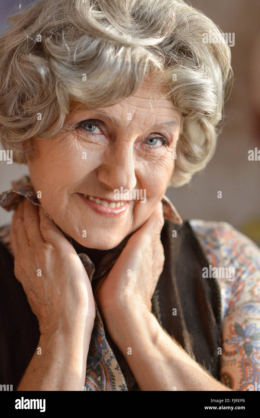 happy older woman Stock Photo - Alamy