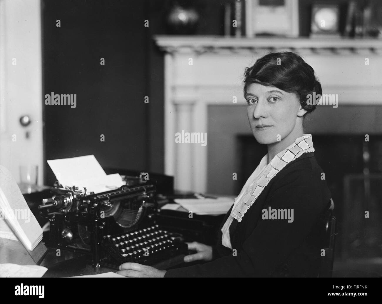 Woman Working in Office, USA, circa 1921 Stock Photo