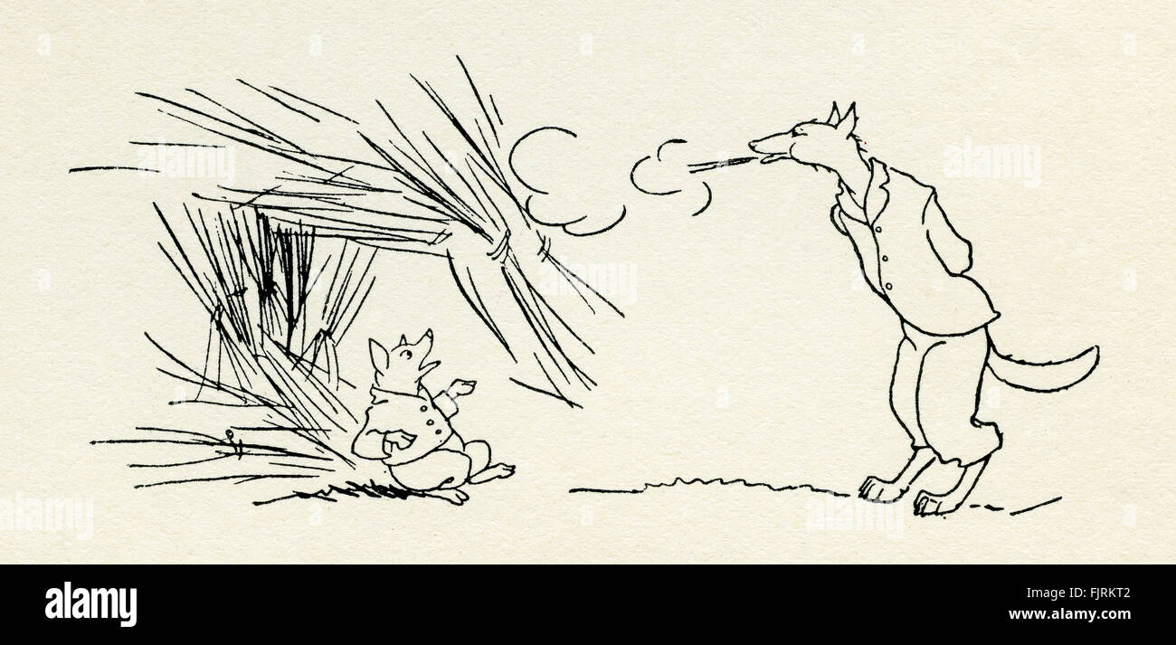 Three little pigs straw house hires stock photography and images Alamy