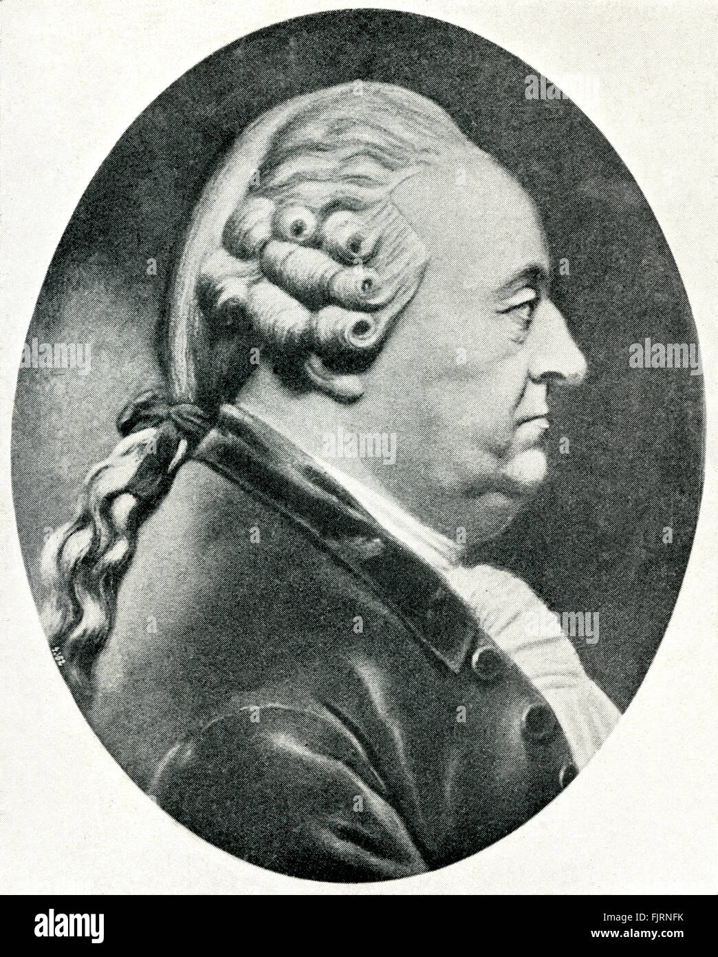Johann Caspar Goethe, father of Johann Wolfgang von Goethe - German poet, novelist, dramatist, and philosopher.  August 28th 1749 - March 22nd 1832 Stock Photo