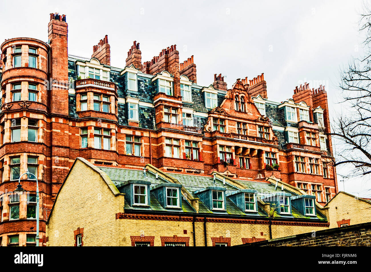 Homes in the Bloomsbury area of London; Haeuser in Bloomsbury Stock Photo