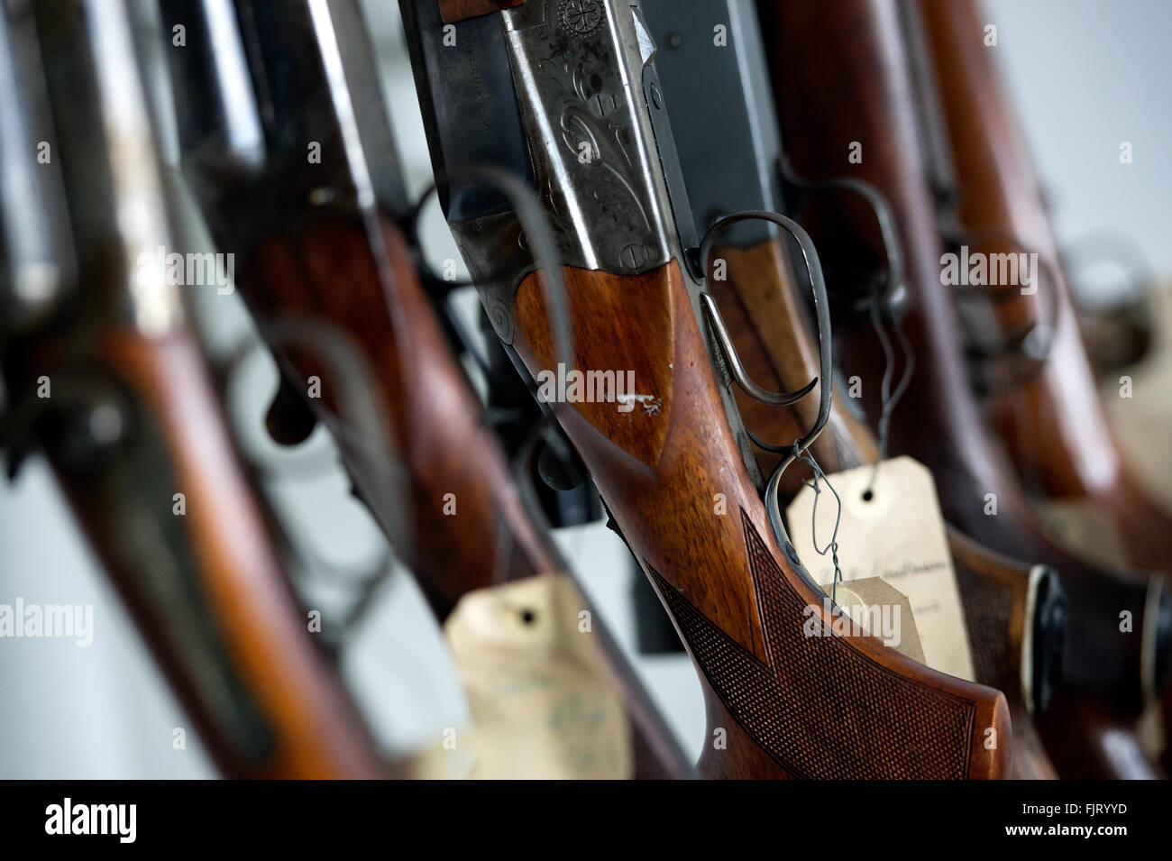 Various firearms are on display in the weapons museum of the State