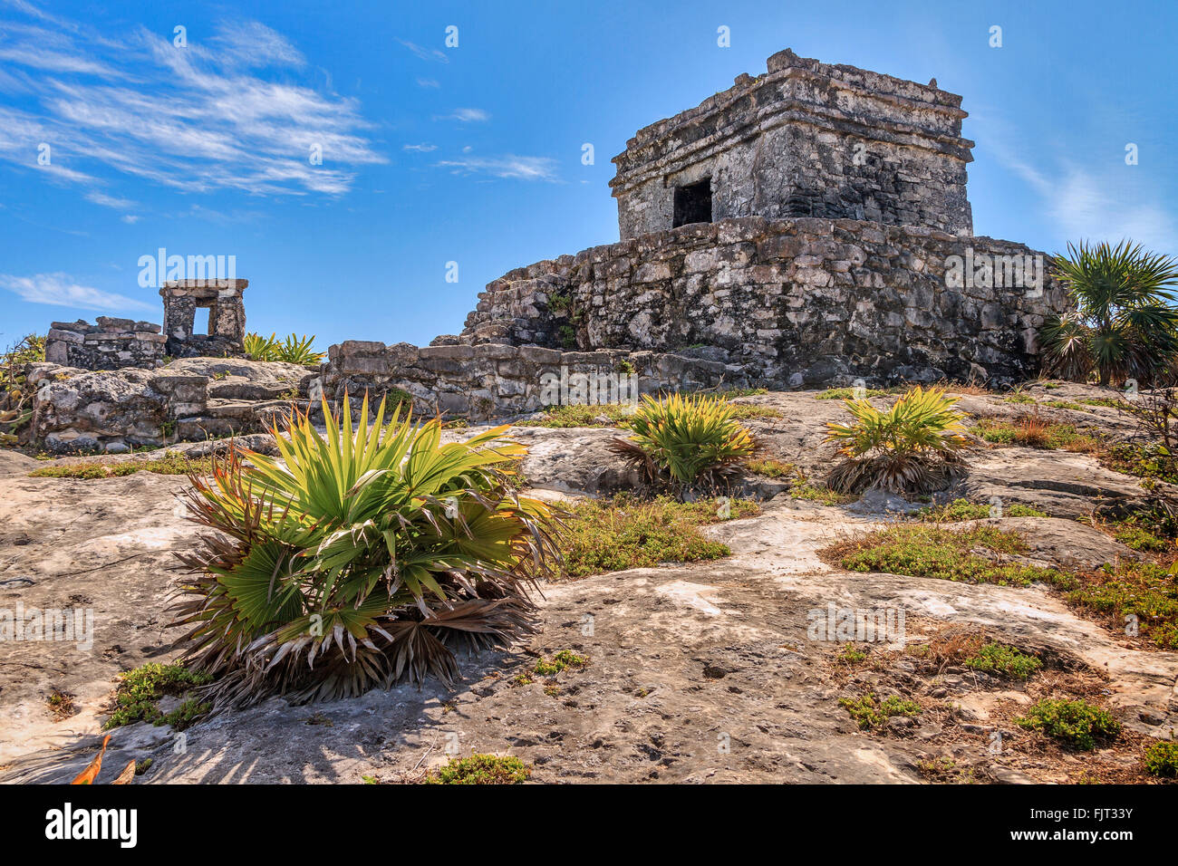 God of Winds Temple Tulum Mexico Stock Photo
