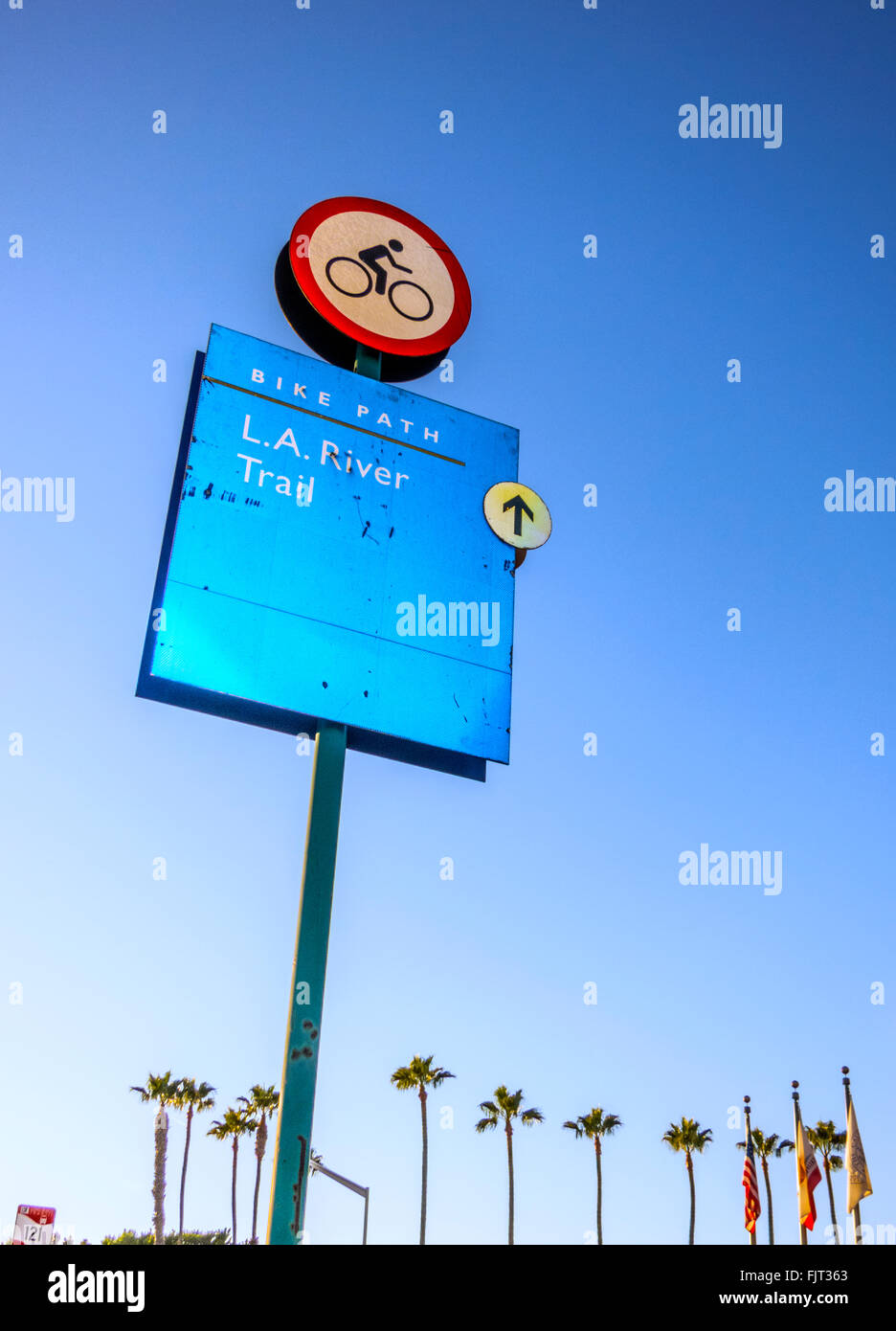 Los Angeles River Bike Path Stock - Los Angeles River Bike Path FJT363