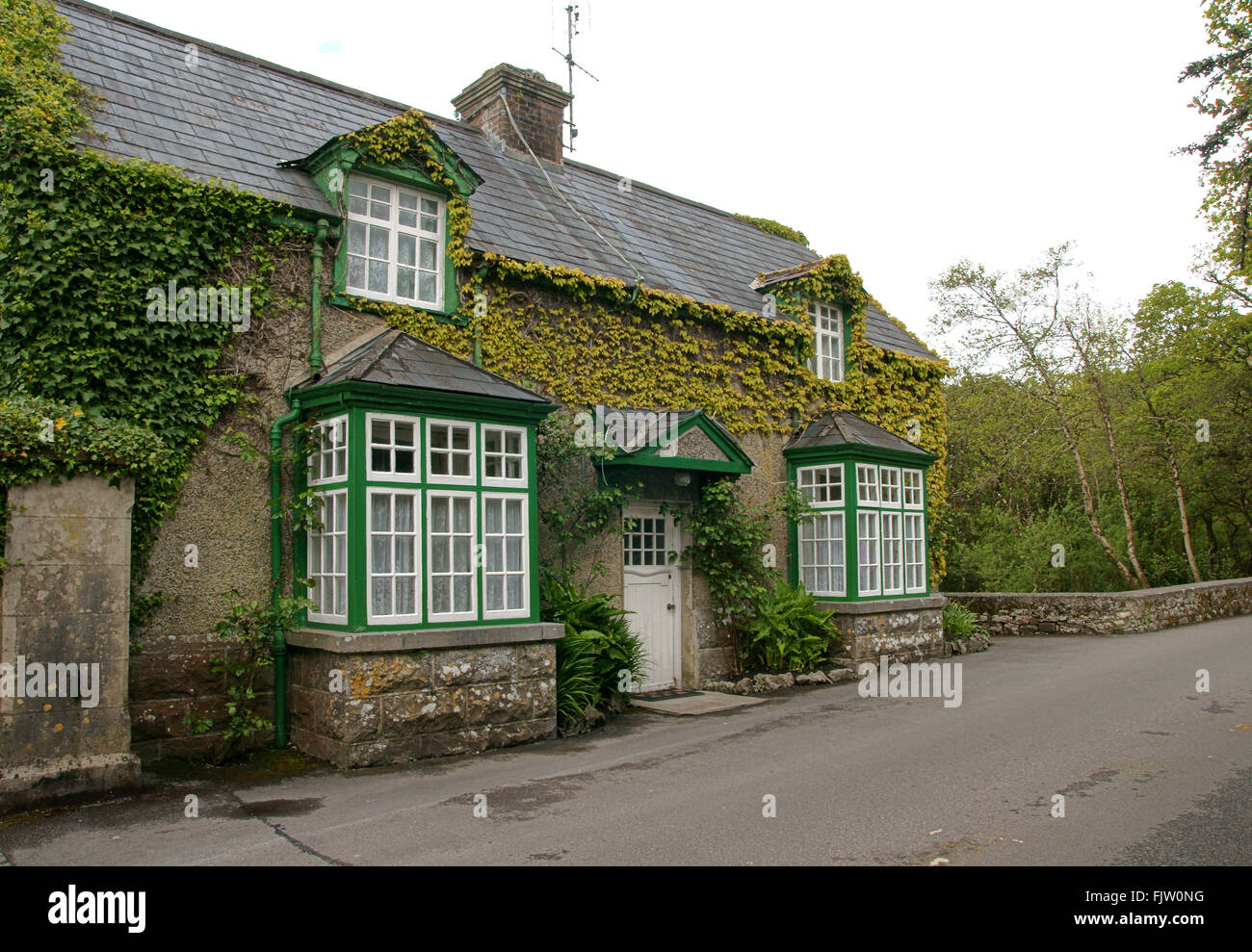 Reverend Playfair's House from the 1952 film The Quiet Man film in Cong, Co. Mayo Stock Photo