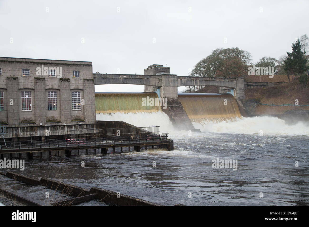 Pitlochry hydroelectric dam, Perth and Kinross, Scotland Stock Photo Alamy