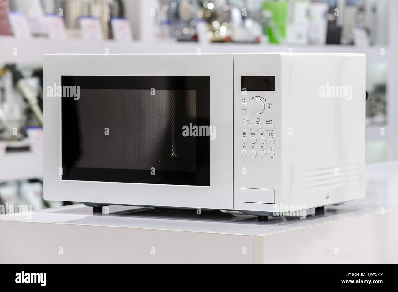 microwave oven in retail store Stock Photo Alamy
