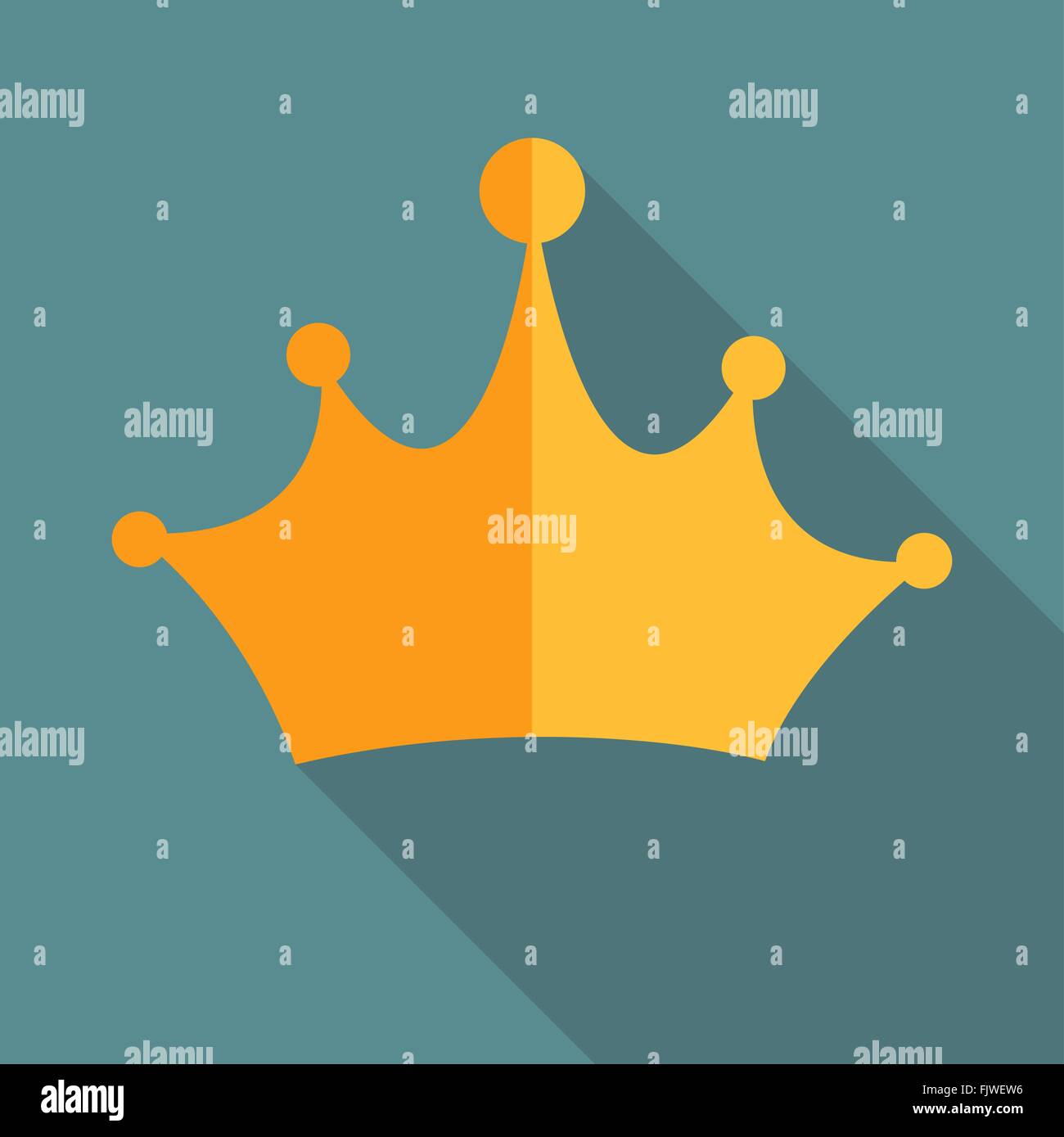 Gold Flat Design Crown Vector Illustration Stock Vector Image & Art - Alamy