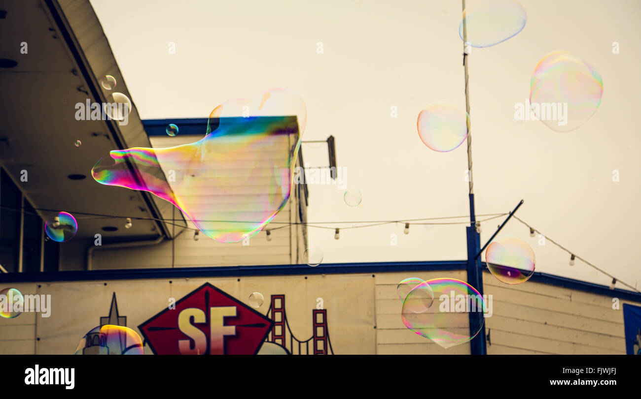 Floating Balloon Bubbles Stock Photo Alamy