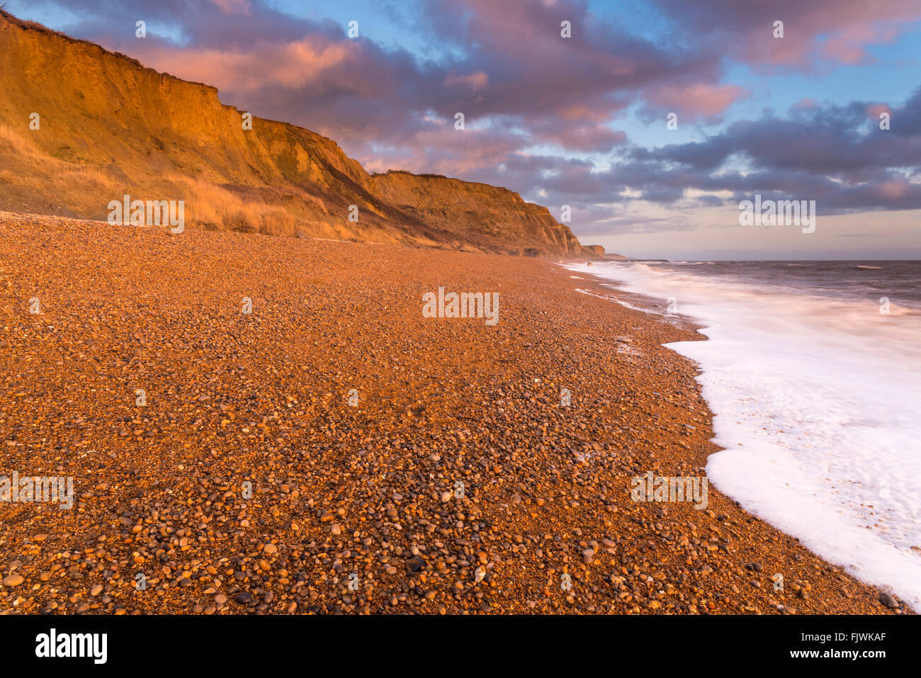 Eype Beach At Near West Bay On Dorset's Jurassic Coast, Uk Stock Photo 