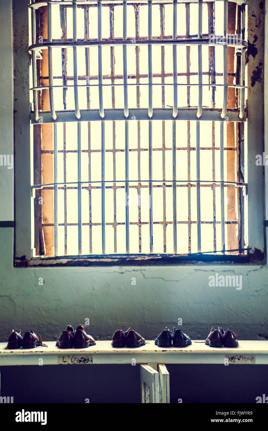 Alcatraz Prison Shoes, San Fransisco Stock Photo Alamy