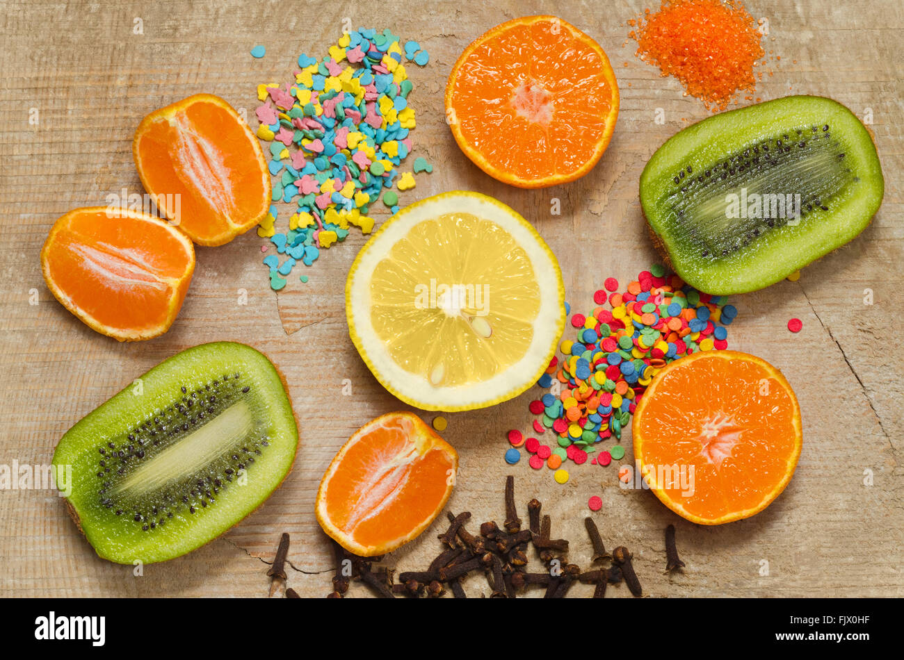 Set of fruit slices isolated on white Stock Photo by ©urfingus 148807897