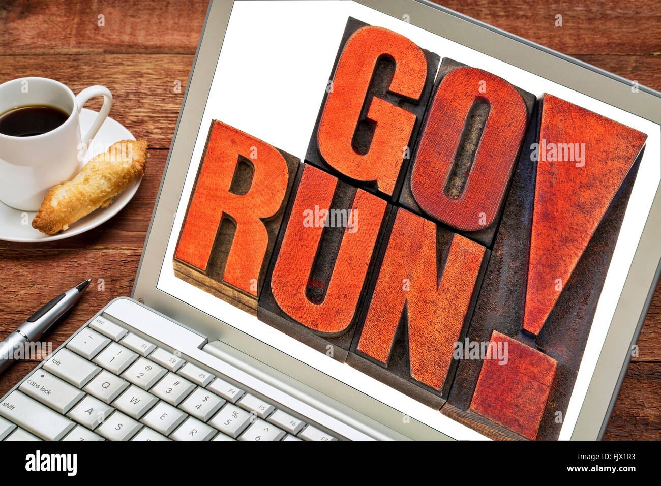 go run motivation fitness concept - isolated word abstract in ...