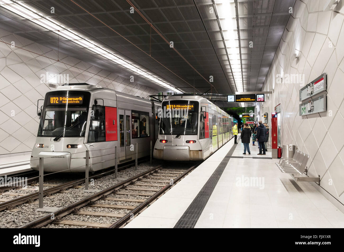 The new 'Wehrhahn Linie'  Underground Line in Düsseldorf, NRW., Germany Stock Photo
