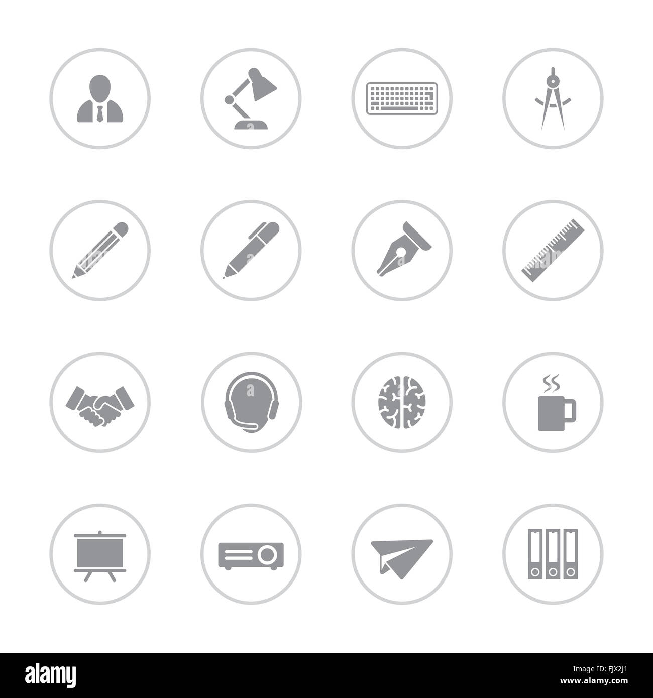 [JPEG] gray flat icon set 8 with circle frame for web design, user ...