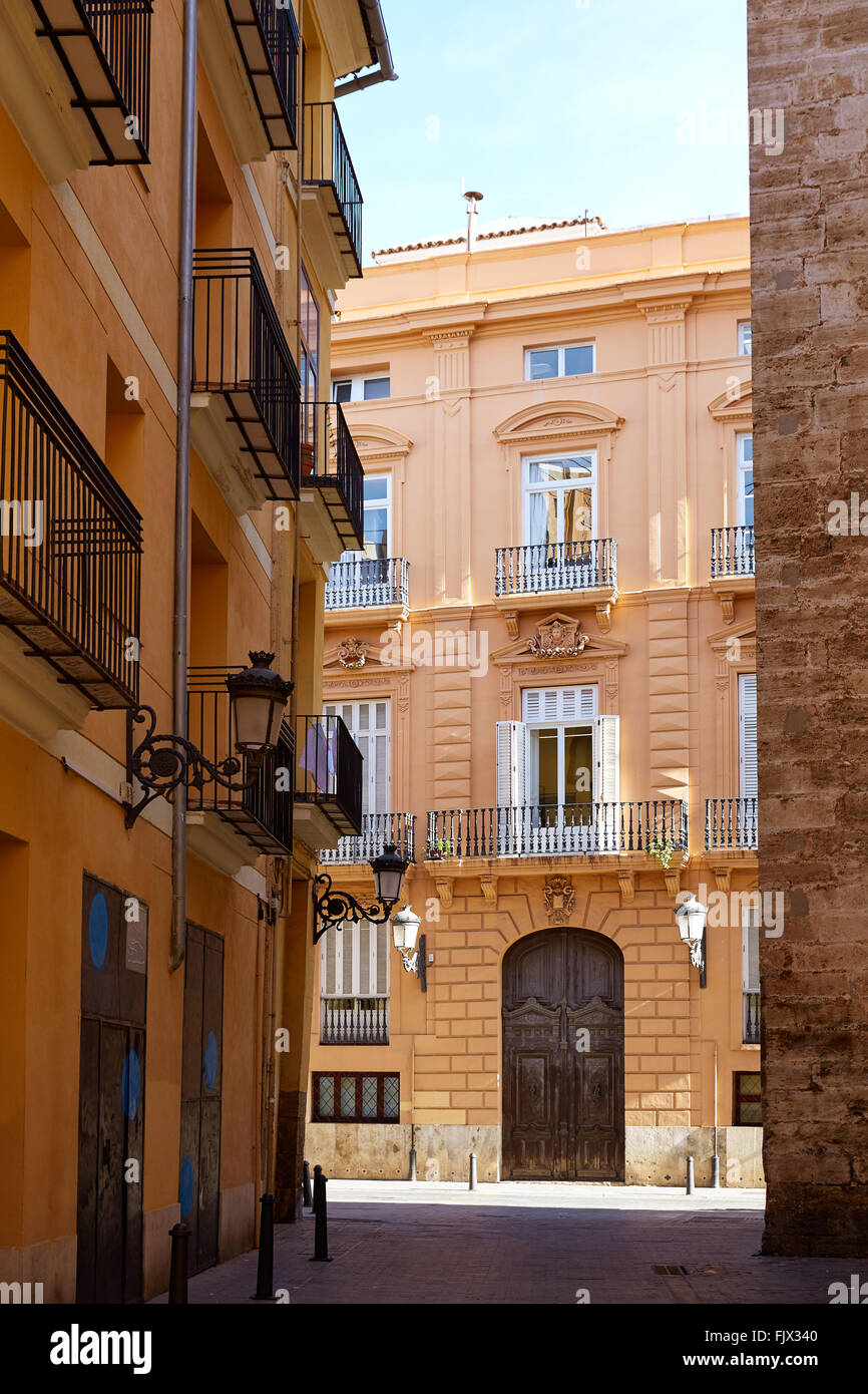 Valencia barrio del Carmen street facades in Spain Stock Photo - Alamy