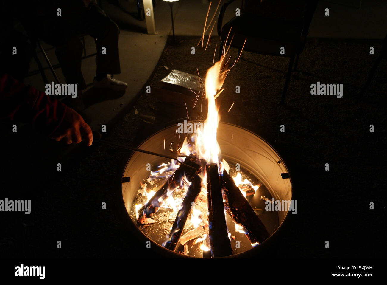 High Angle View Of Fireplace Stock Photo