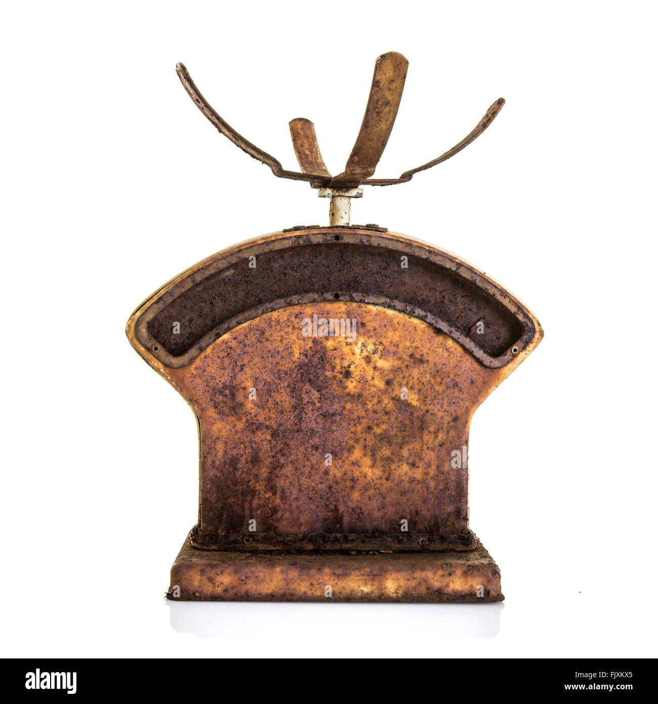 Old Rusty Scales on a white background Stock Photo