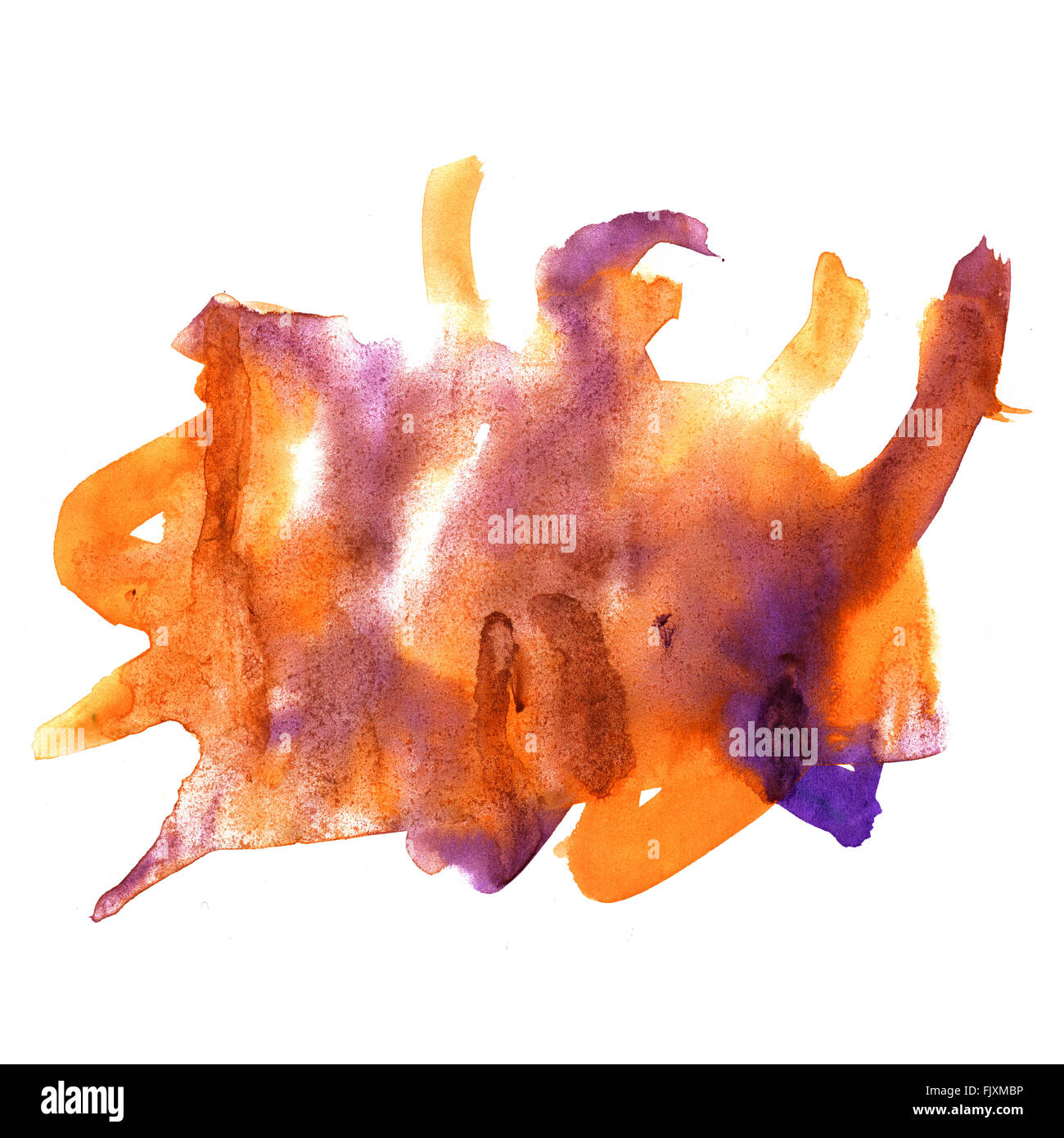 watercolor strokes yellow brown paint brush stroke color texture with