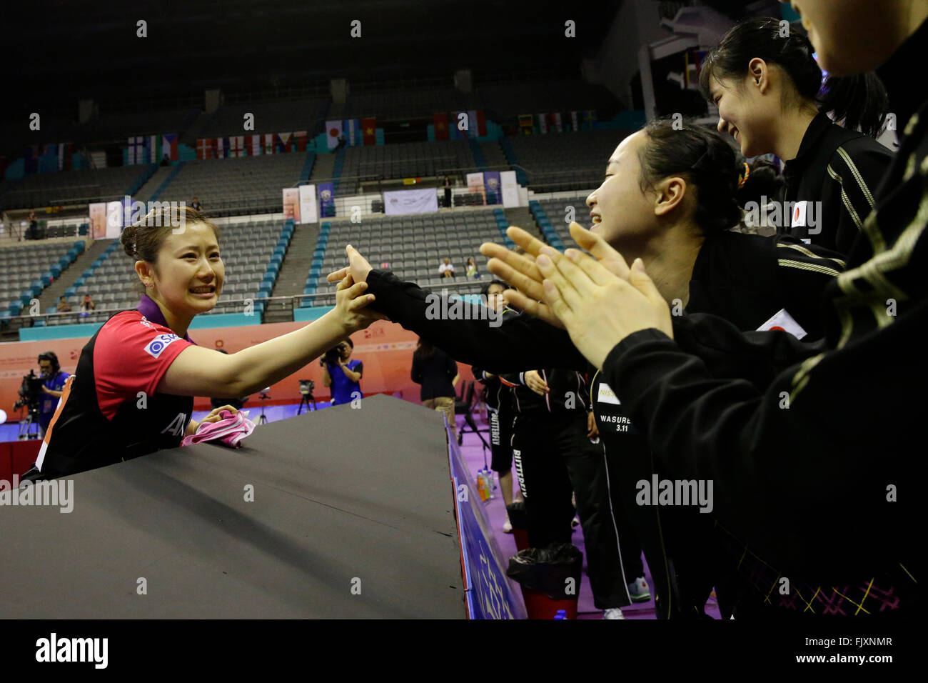 Stadium Malawati, Kuala Lumpur, Malaysia. 3rd Mar, 2016. (LR) Ai