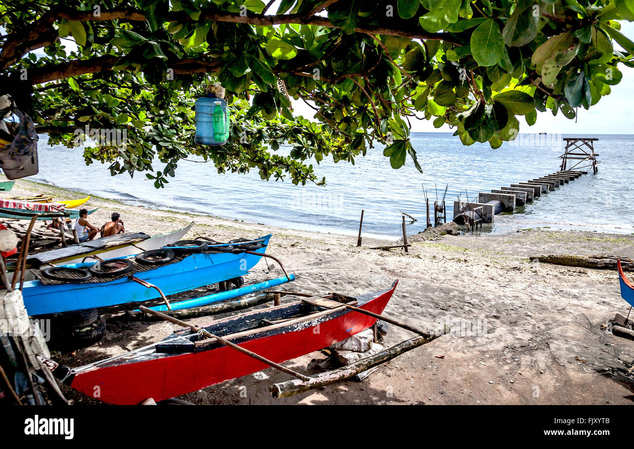 Philippines Negros Dumaguete The beach in front of Dumaguete Boulevard  Adrian Baker Stock Photo