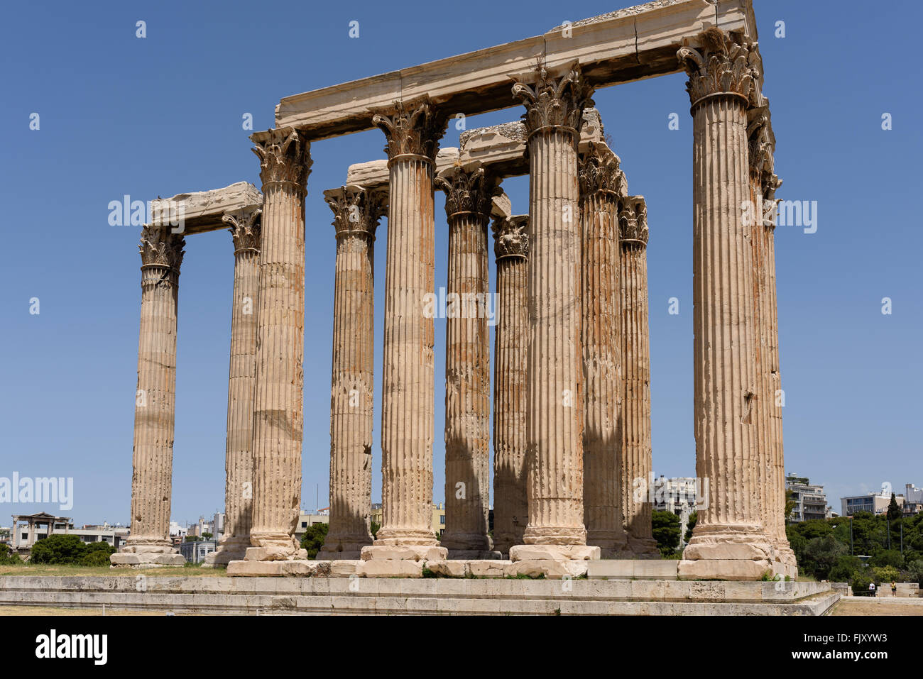 Temple of Zeus Athens Greece Stock Photo