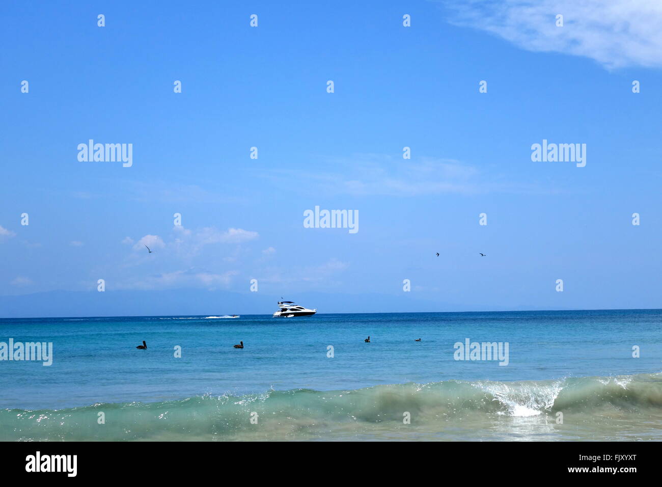 Ocean waves, Punta De Mita, Mexico Stock Photo