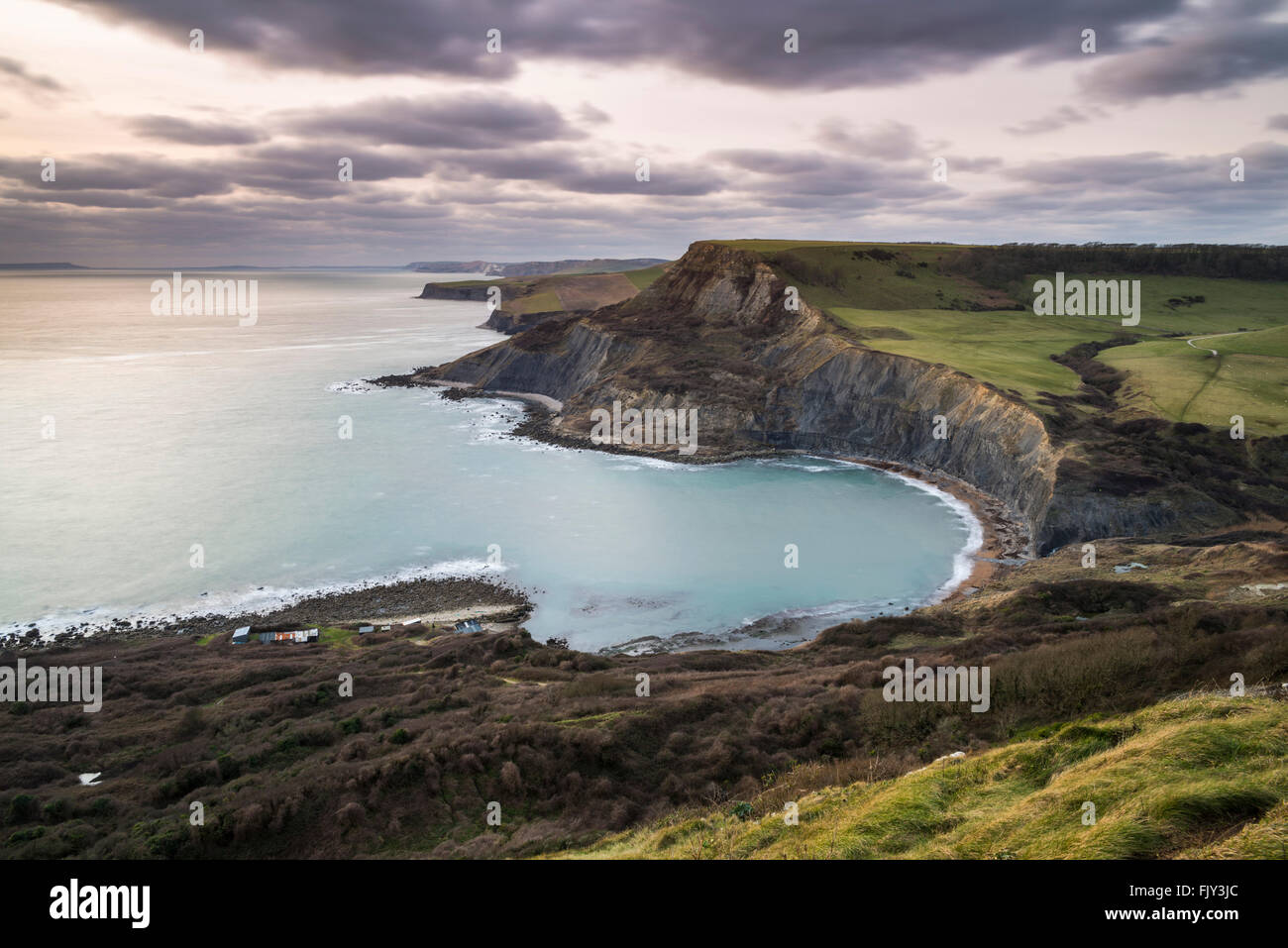 Chapman's Pool viewed from Emmetts Hill near Worth Matravers on the