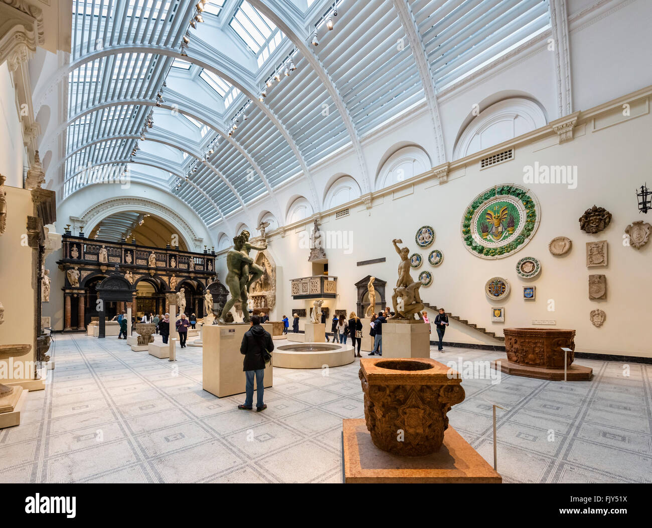 Inside Victoria and Albert Museum in London, England Editorial