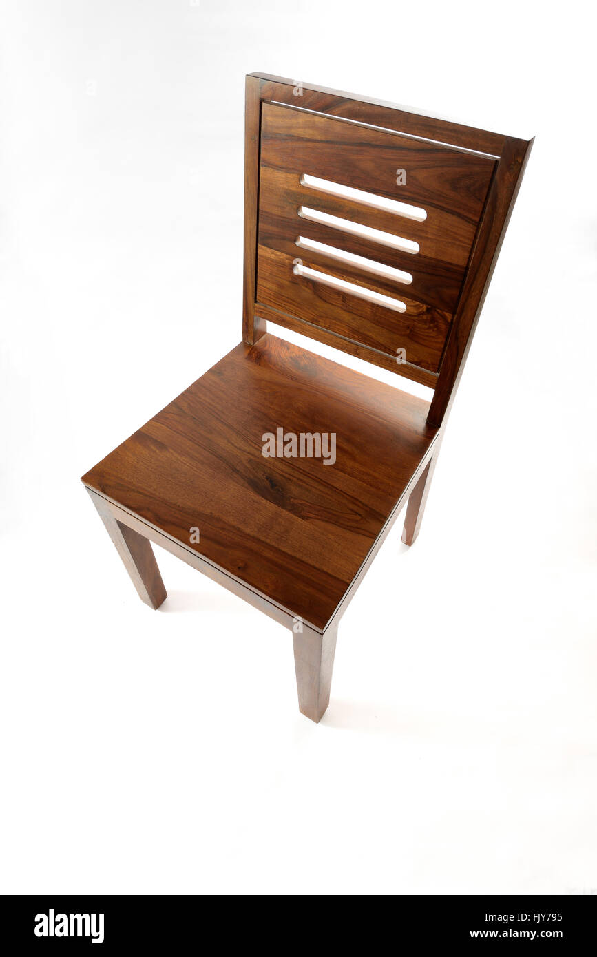 Perspective of Wooden Chair Stock Photo