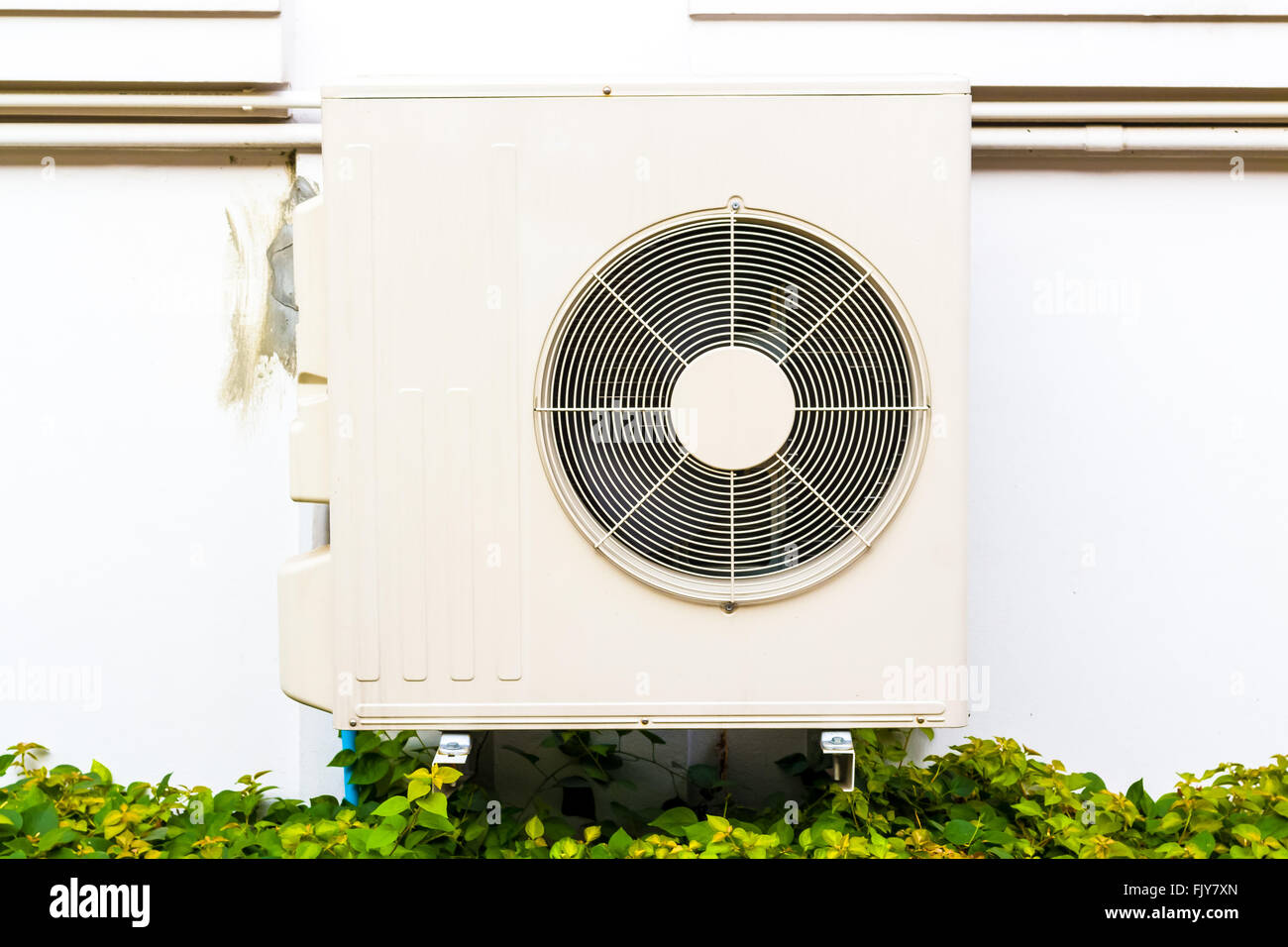 air condenser install at the wall Stock Photo Alamy